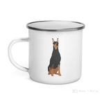 Load image into Gallery viewer, Doberman Dog Enamel Mug Mugs
