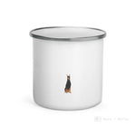 Load image into Gallery viewer, Doberman Dog Enamel Mug Mugs
