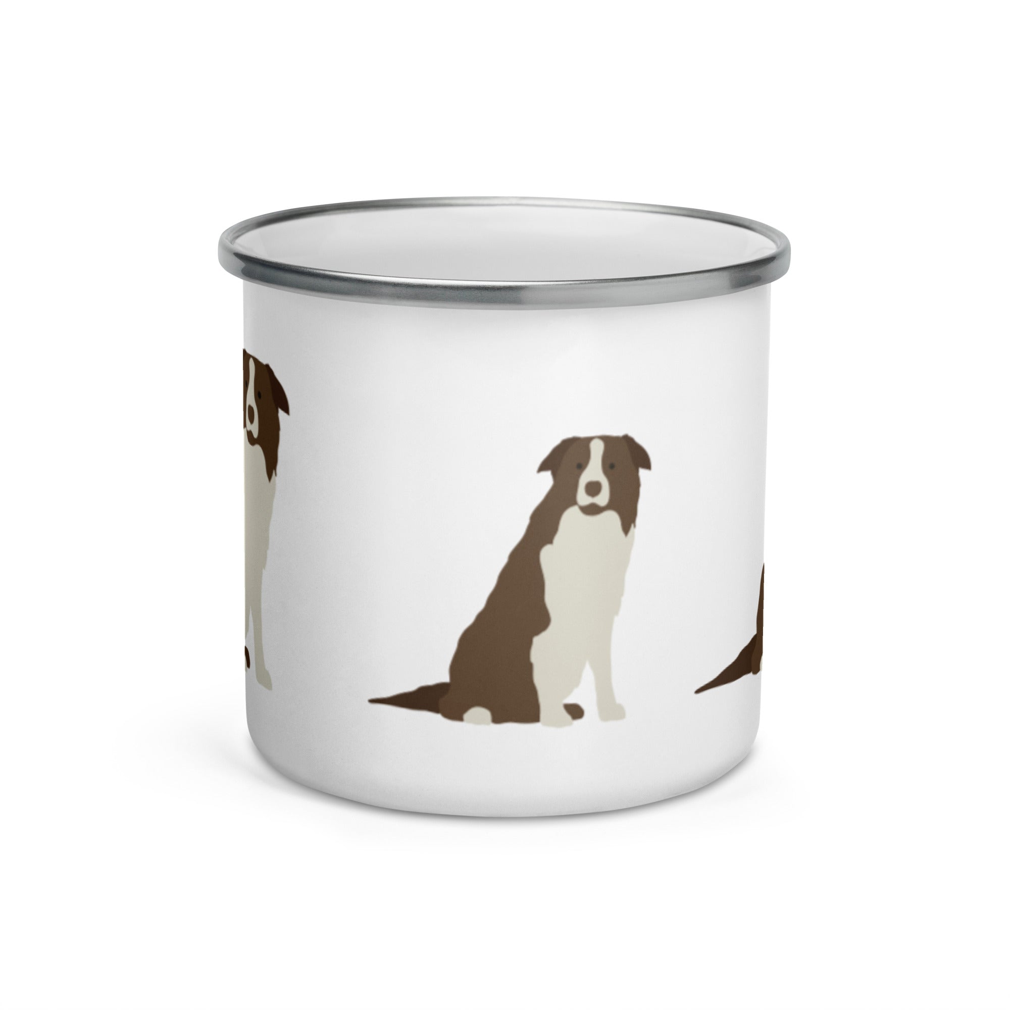 Limited Edition Collection with BorderLovesUK - Brown Border Collie - Enamel mug