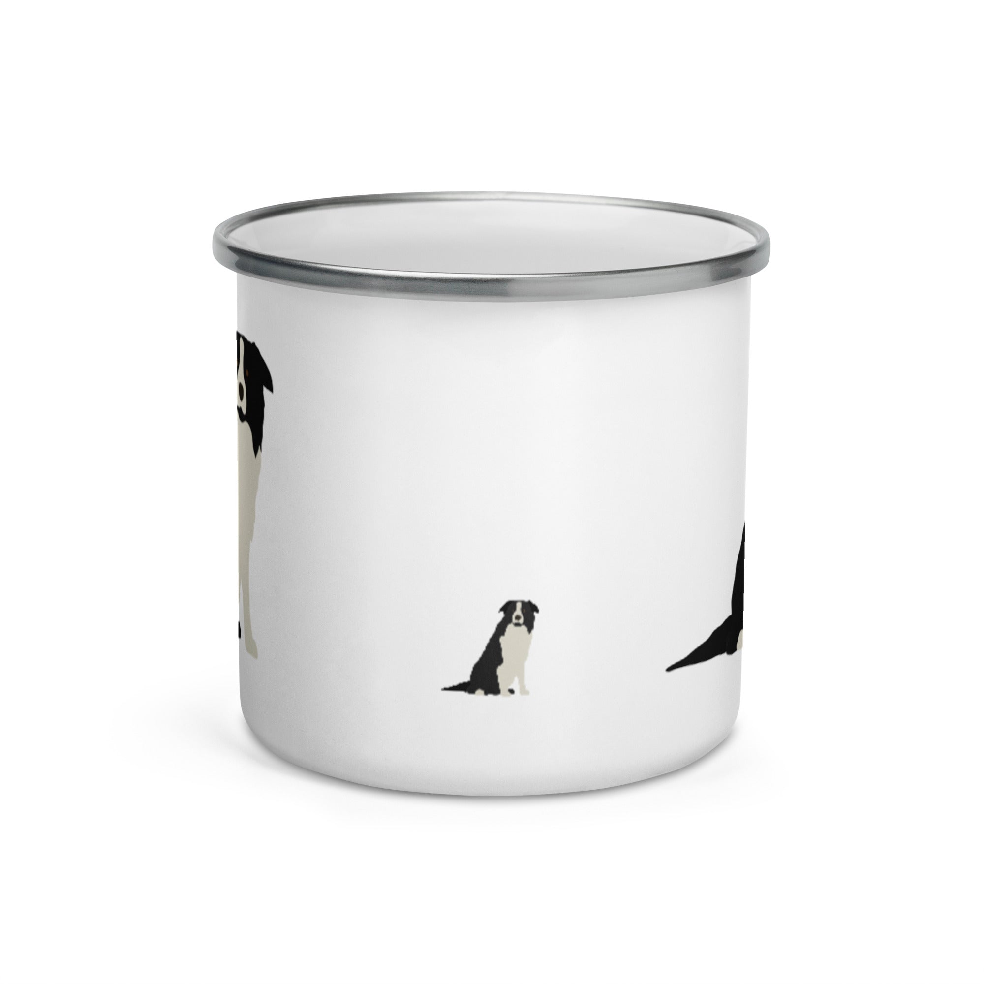 Limited Edition Collection with BorderLovesUK - Black Border Collie - Enamel mug