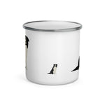 Load image into Gallery viewer, Limited Edition Collection with BorderLovesUK - Black Border Collie - Enamel mug
