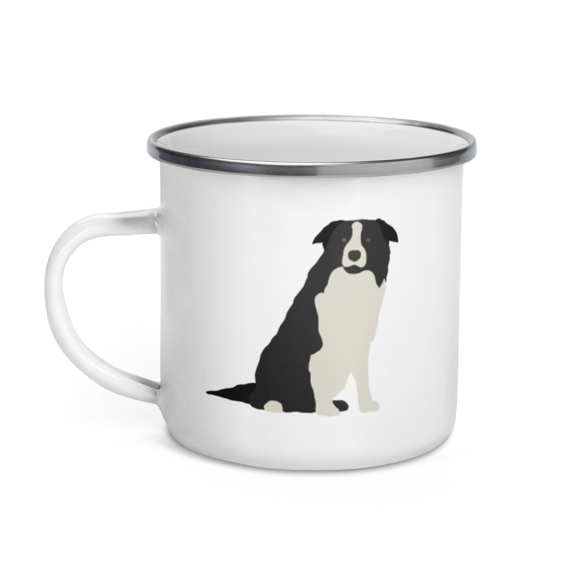 Limited Edition Collection with BorderLovesUK - Black Border Collie - Enamel mug