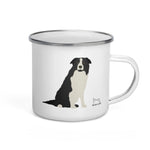 Load image into Gallery viewer, Limited Edition Collection with BorderLovesUK - Black Border Collie - Enamel mug
