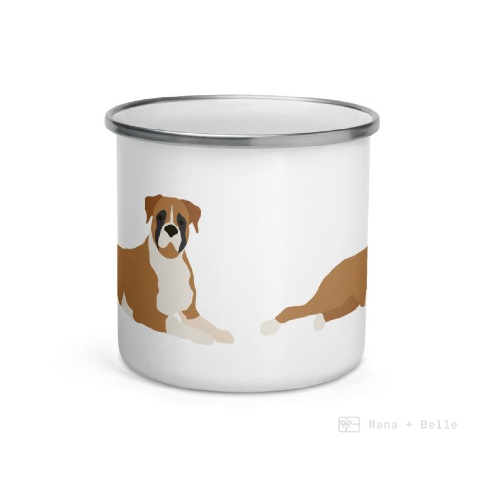 Fawn Boxer Dog Enamel Mug Mugs