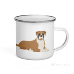 Load image into Gallery viewer, Fawn Boxer Dog Enamel Mug Mugs
