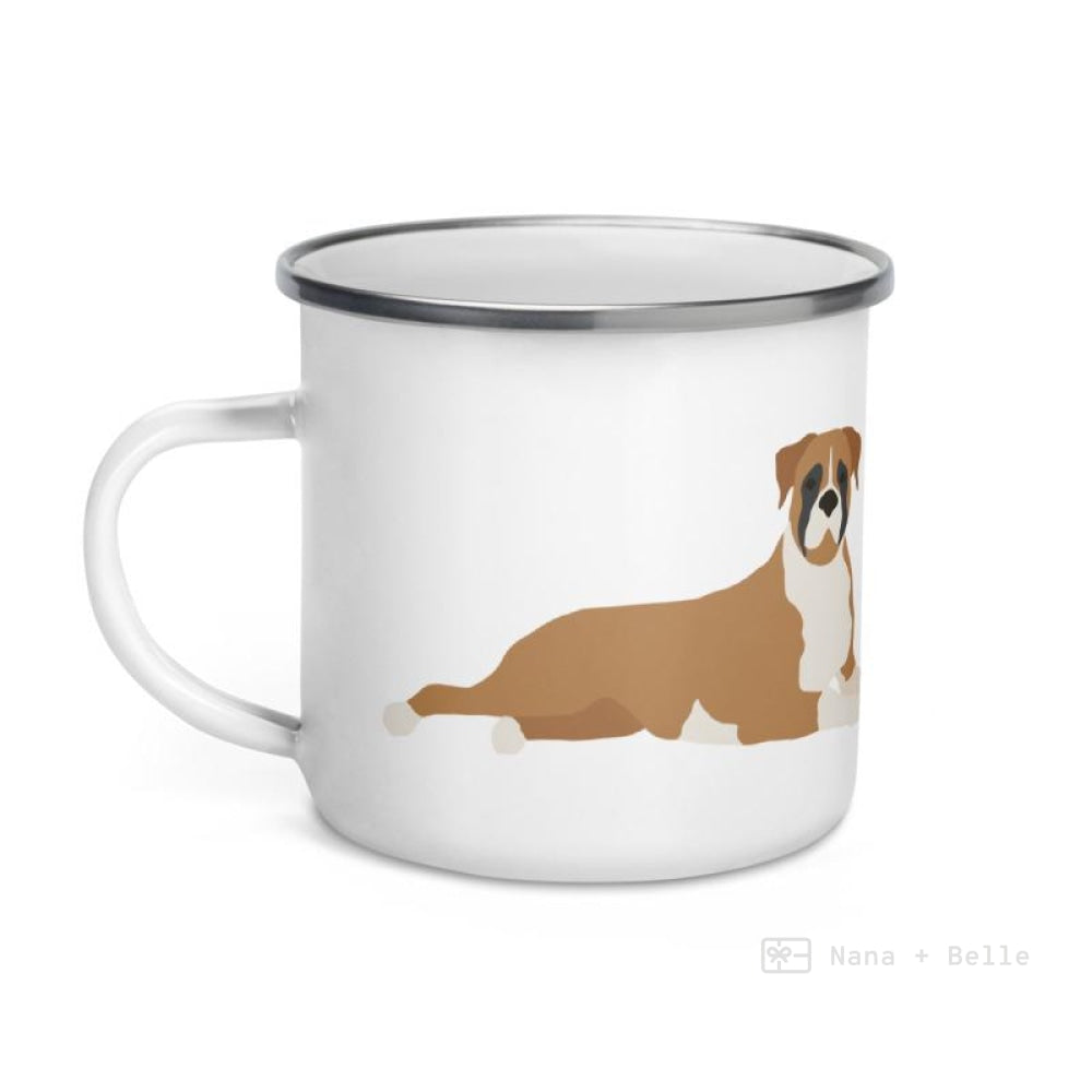 Fawn Boxer Dog Enamel Mug Mugs