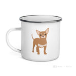 Load image into Gallery viewer, Fawn Chihuahua Dog Enamel Mug Mugs
