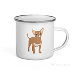 Load image into Gallery viewer, Fawn Chihuahua Dog Enamel Mug Mugs
