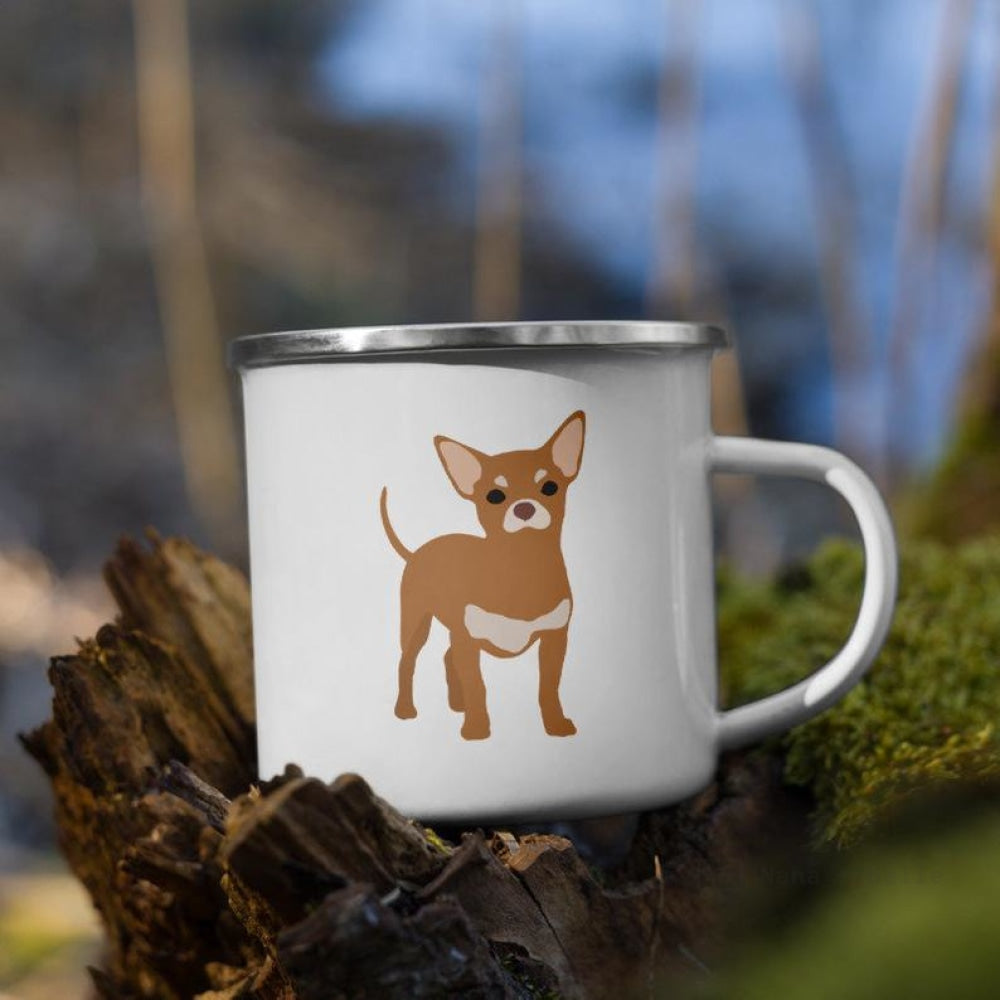 Fawn Chihuahua Dog Enamel Mug Mugs