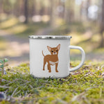 Load image into Gallery viewer, Fawn Chihuahua Dog Enamel Mug Mugs
