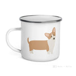 Load image into Gallery viewer, Fawn Corgi Dog Enamel Mug Mugs
