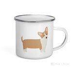 Load image into Gallery viewer, Fawn Corgi Dog Enamel Mug Mugs
