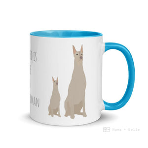 Fawn Doberman Mug For Lovers Blue Mugs