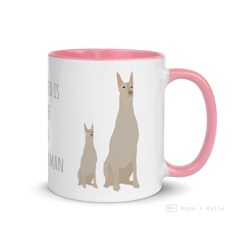 Fawn Doberman Mug For Lovers Pink Mugs