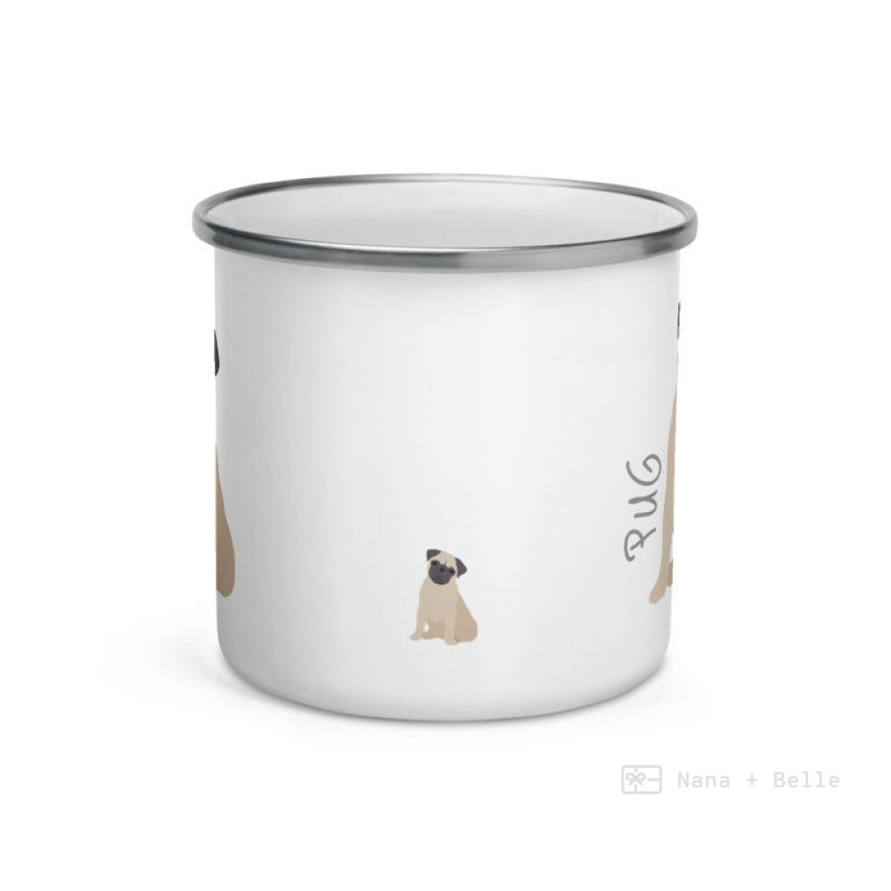 Fawn Pug Enamel Mug Mugs