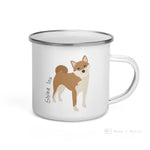 Load image into Gallery viewer, Fawn Shiba Inu Enamel Mug Mugs
