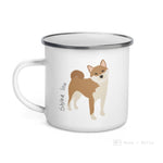 Load image into Gallery viewer, Fawn Shiba Inu Enamel Mug Mugs
