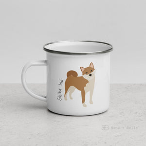 Fawn Shiba Inu Enamel Mug Mugs