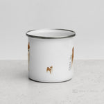 Load image into Gallery viewer, Fawn Shiba Inu Enamel Mug Mugs
