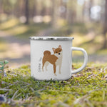 Load image into Gallery viewer, Fawn Shiba Inu Enamel Mug Mugs
