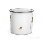 Load image into Gallery viewer, Fawn Shiba Inu Enamel Mug Mugs
