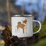 Load image into Gallery viewer, Fawn Shiba Inu Enamel Mug Mugs
