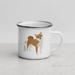 Load image into Gallery viewer, Fawn Shiba Inu Enamel Mug Mugs
