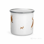 Load image into Gallery viewer, Fawn And White English Bull Terrier Enamel Mug / Cup Mug
