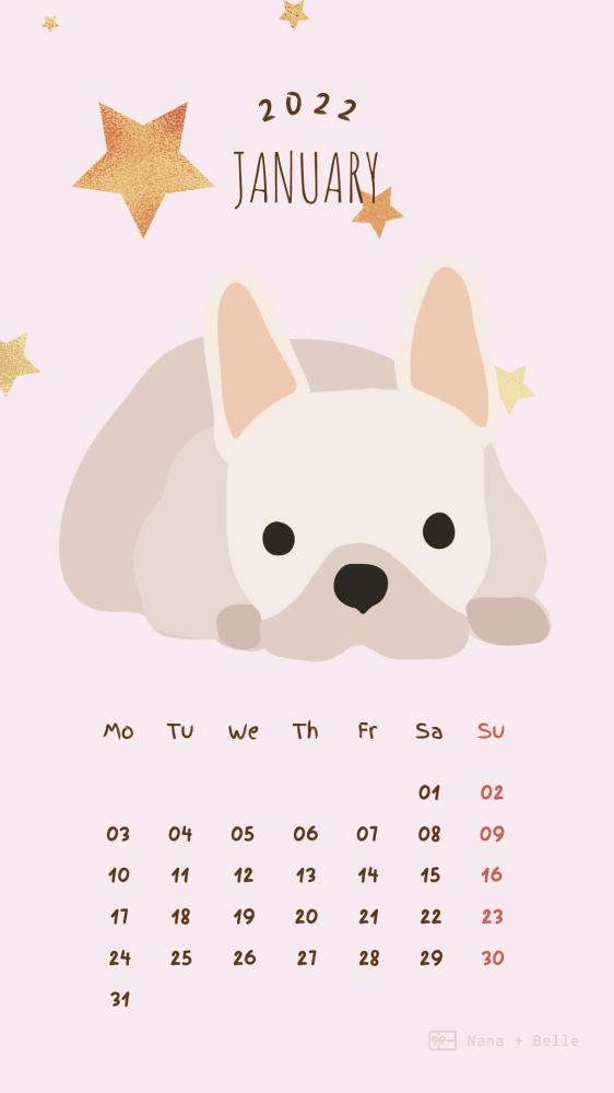 January Phone Wallpaper Calendar