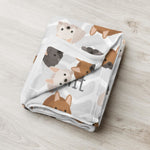 Load image into Gallery viewer, French Bulldog Throw Blanket
