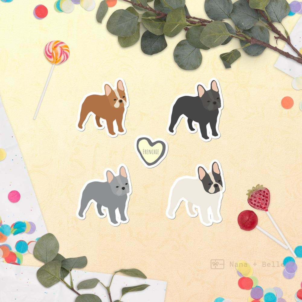 Frenchie Bubble-Free Stickers Stickers