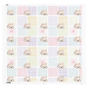 Frenchie Patchwork Recycled Polyester Fabric