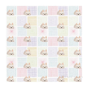 Frenchie Patchwork Recycled Polyester Fabric