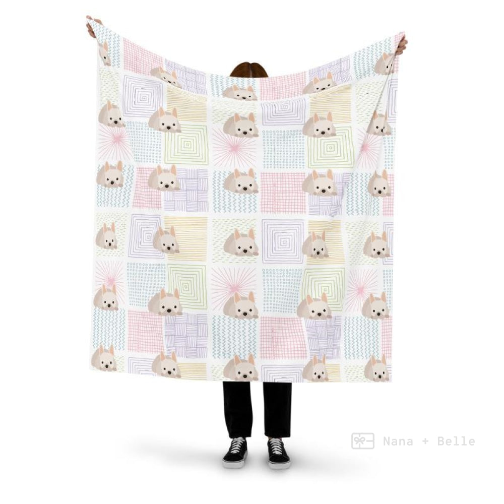 Frenchie Patchwork Recycled Polyester Fabric