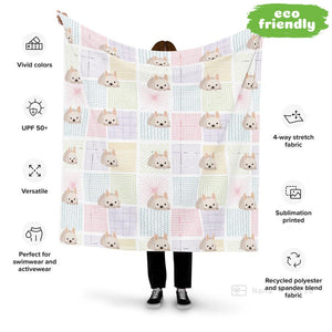 Frenchie Patchwork Recycled Polyester Fabric