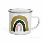 Load image into Gallery viewer, Green Rainbow Enamel Mug / Cup Mug
