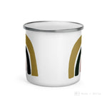 Load image into Gallery viewer, Green Rainbow Enamel Mug / Cup Mug
