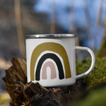 Load image into Gallery viewer, Green Rainbow Enamel Mug / Cup Mug
