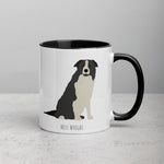 Load image into Gallery viewer, Grey Border Collie Customised Mug Black Mugs
