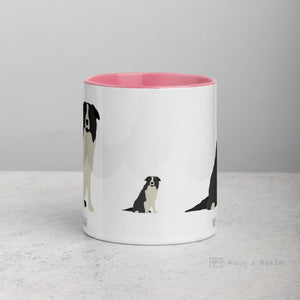 Grey Border Collie Customised Mug Mugs