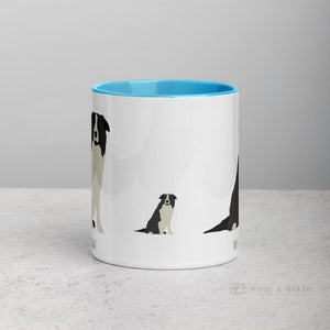 Grey Border Collie Customised Mug Mugs