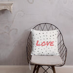 Load image into Gallery viewer, 18x18in square ornament sofa cushion throw grey polka dot 45x45cm - Love New - Nana + Belle
