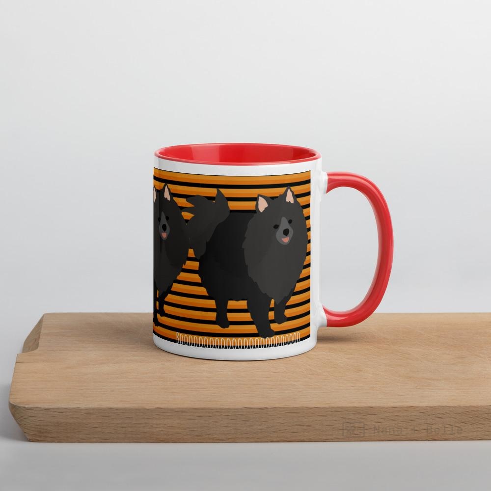 Halloween Pomeranian Striped Mug