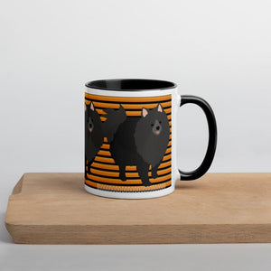 Halloween Pomeranian Striped Mug