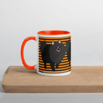 Load image into Gallery viewer, Halloween Pomeranian Striped Mug Orange
