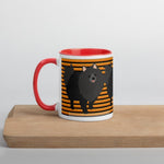 Load image into Gallery viewer, Halloween Pomeranian Striped Mug Red
