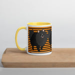 Load image into Gallery viewer, Halloween Pomeranian Striped Mug Yellow
