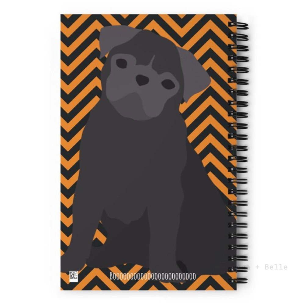 Halloween Pug Zigzag Spiral Notebook Notebooks & Notepads