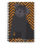 Load image into Gallery viewer, Halloween Pug Zigzag Spiral Notebook Notebooks &amp; Notepads
