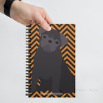 Load image into Gallery viewer, Halloween Pug Zigzag Spiral Notebook Notebooks &amp; Notepads
